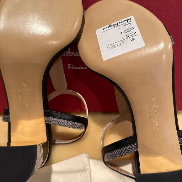Salvatore Ferragamo strappy Leather Ankle Strap Sandals 37,5 (7,5) and 37 (7) - Picture 8 of 13